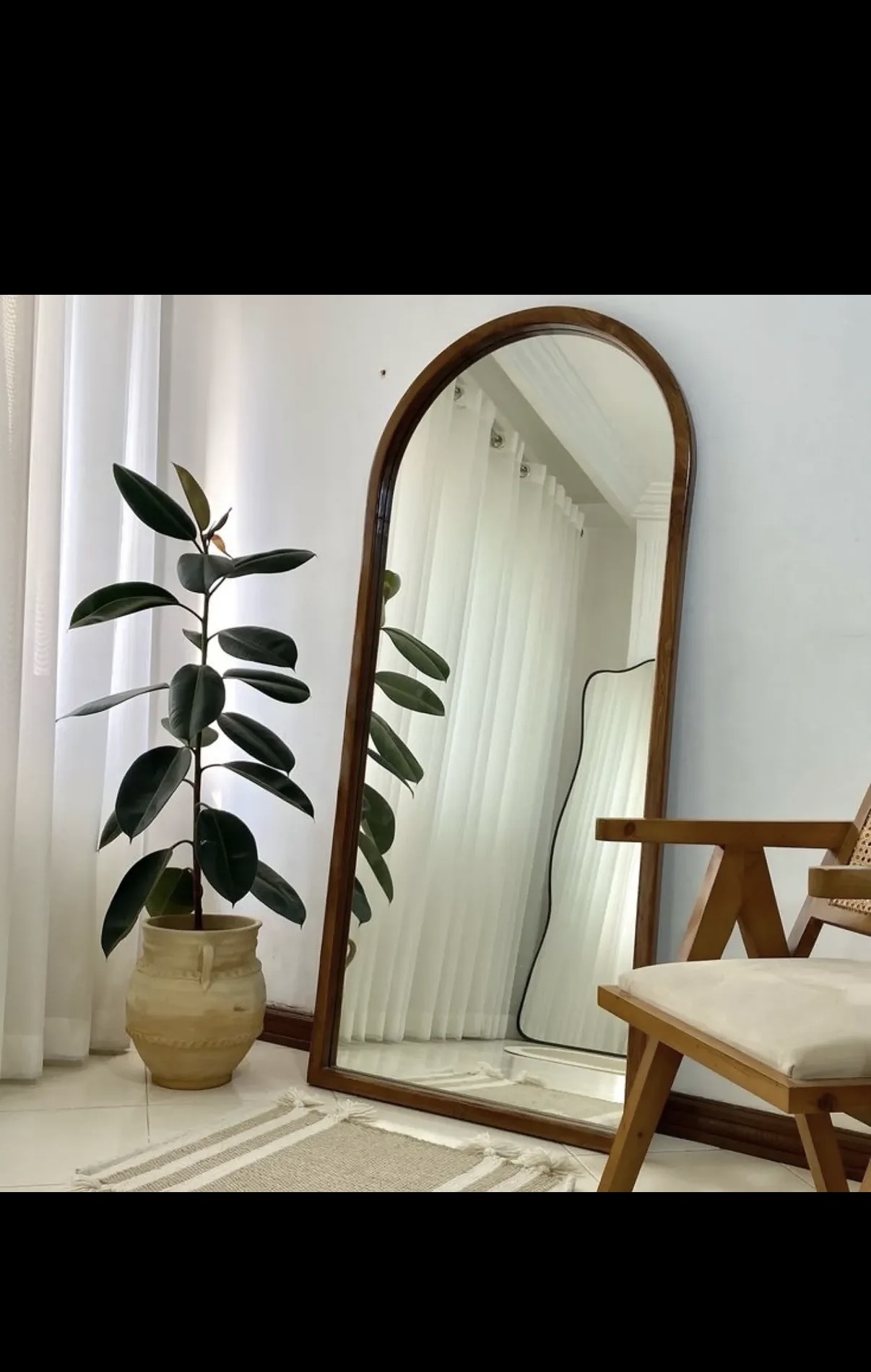 قاب وآیینه چوبی وفلزی رنگ کوره ای